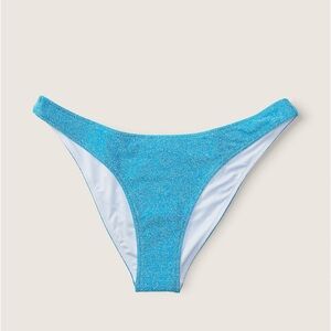 Victorias Secret Shimmer Brazilian  Bikini Bottom - Bright Marine - Small NEW